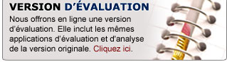 Bienvenue dans notre version d'�valuation de l'instrument Internet d'�valuation sur www.depistagescolaire.com. 