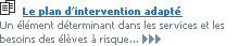 Le plan d'intervention adapt� � l'�l�ve 